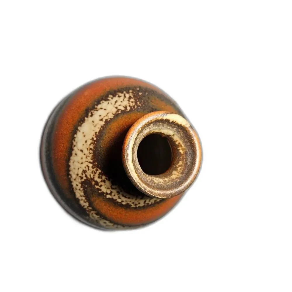 Vintage Japanese Pottery Bud Vase 4.25